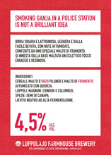 Carica l'immagine nel visualizzatore di Gallery, SMOKING GANJA IN A POLICE STATION IS NOT A BRILLIANT IDEA PROHIBITION EDITION Ganja Grodziskie box 12 lattine 33 cl (Copia)
