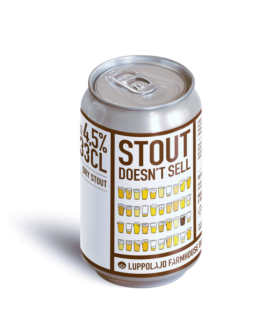 STOUT DOES'T SELL Dry Stout box 12 lattine 33 cl ONE SHOT