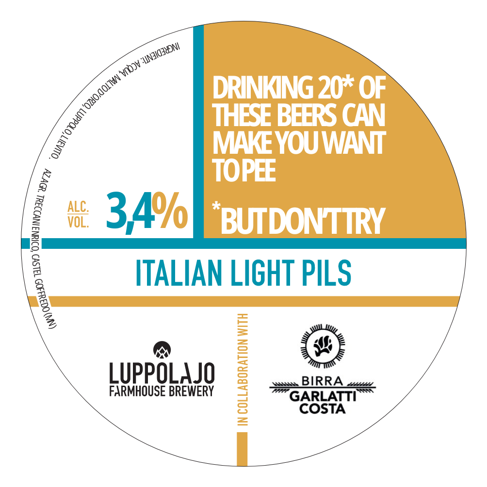 Drinking 20* of these beers can make you want to pee. *but don't try. Box 12 lattine 33 cl ONE SHOT