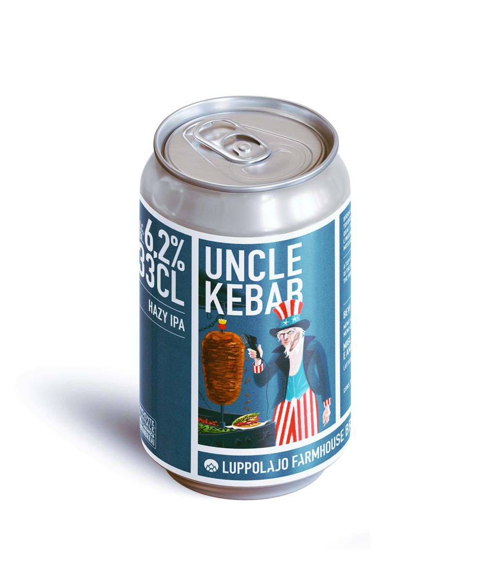 UNCLE KEBAB Hazy IPA pack 4 lattine 33 cl