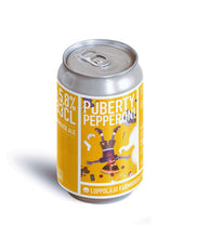 Carica l&#39;immagine nel visualizzatore di Gallery, PUBERTY PEPPERONI  Farmhouse Ale box 12 lattine 33 cl
